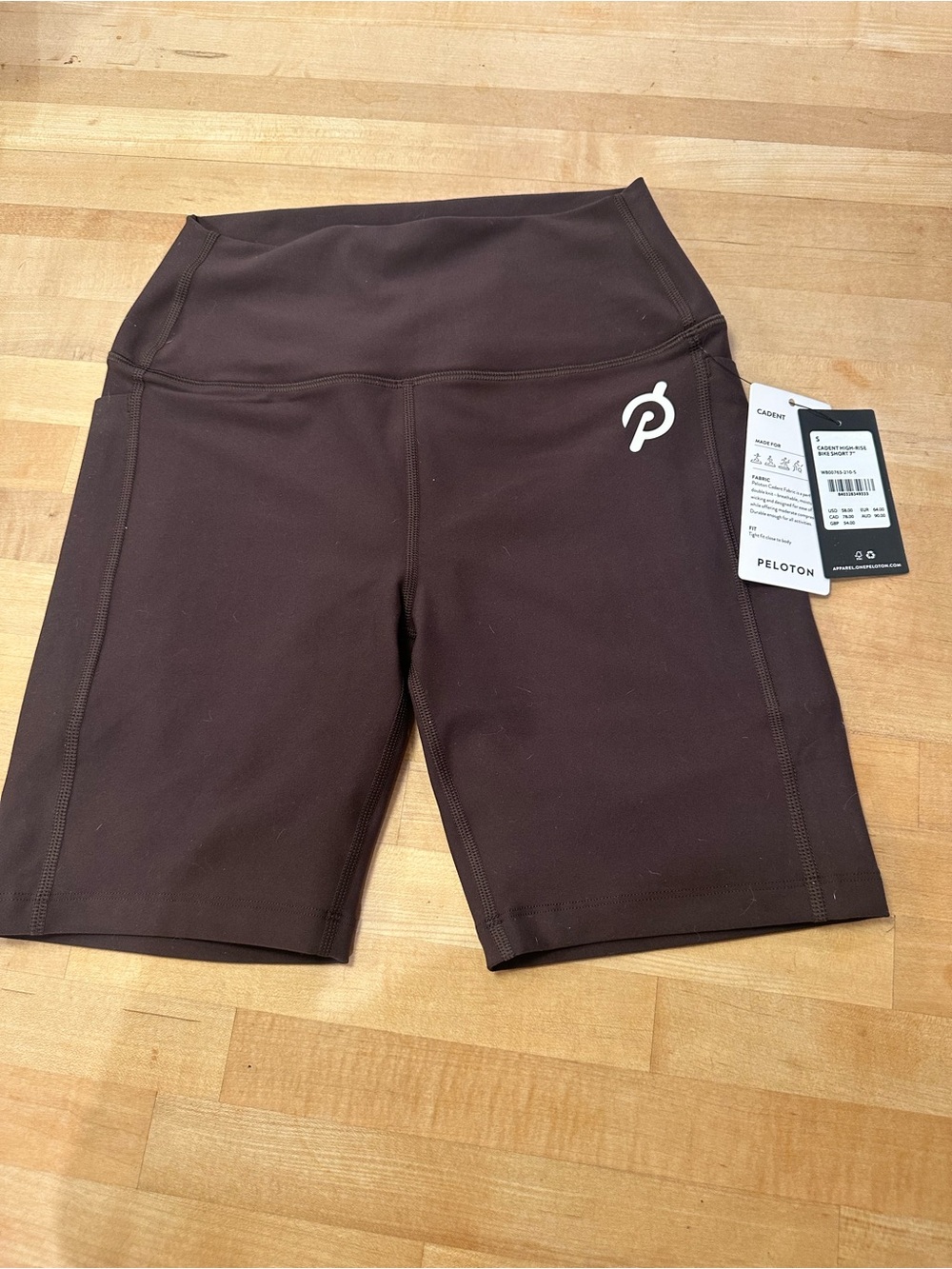Peloton Women's High-Rise Chocolate Brown Bike Shorts